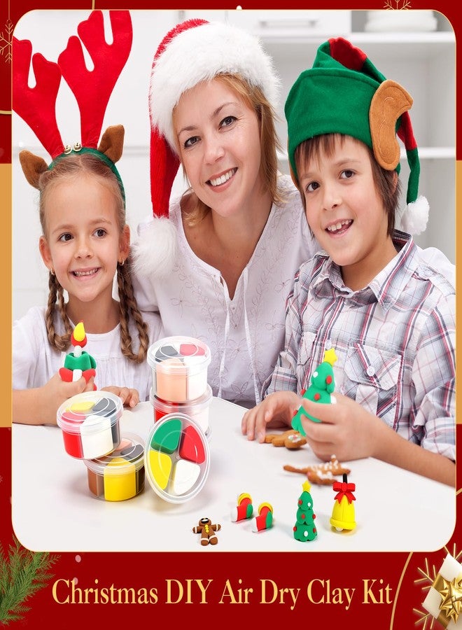 Capoda 24 Boxes Christmas Air Dry Clay Kit Modeling Clay for Kids with Tutorial DIY Xmas Santa Snowman Arts and Crafts Gifts for Boys Girls Christmas Holiday Party Favors Supplies Creative Decorations - Image 5